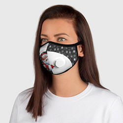 Маска с клапаном Дедушка Мороз, цвет: 3D-белый