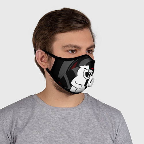 Маска с клапаном MONOKUMA МОНОКУМА DANGANRO / 3D-Белый – фото 4