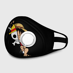 Маска с клапаном ONE PIECE ЛУФФИ ЧЕРЕП СИМВОЛ, цвет: 3D-белый — фото 2