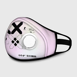 Маска с клапаном Printstream style Поток информации Белизна 0 1,Чер, цвет: 3D-белый — фото 2