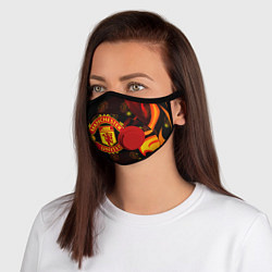 Маска с клапаном MANCHESTER UNITED FIRE STYLE SPORT ПЛАМЯ, цвет: 3D-красный