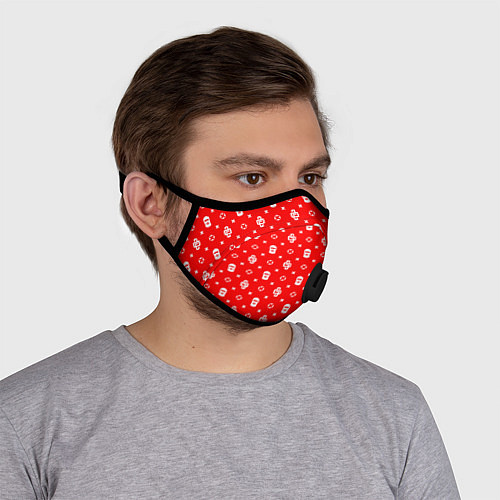 Маска с клапаном Red Dope Ski Mask Camo Dope Street Market / 3D-Черный – фото 4