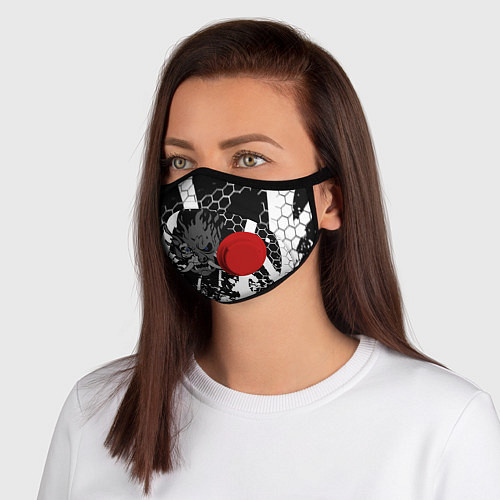 Маска с клапаном Samurai соты краски / 3D-Красный – фото 1