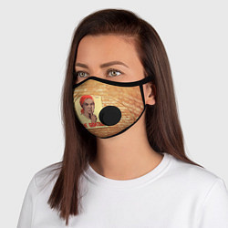 Маска с клапаном Плакат СССР 1, цвет: 3D-черный
