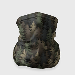Бандана-труба Лесной камуфляж, цвет: 3D-принт