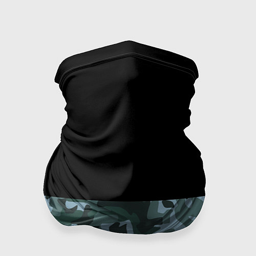 Бандана Камуфляж: черный/синий / 3D-принт – фото 1