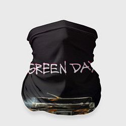 Бандана-труба Green Day магнитофон в огне, цвет: 3D-принт