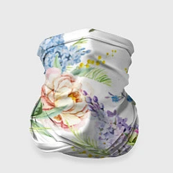Бандана-труба Сирень и Пионы, цвет: 3D-принт