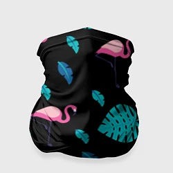 Бандана-труба Ночные фламинго, цвет: 3D-принт