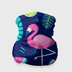 Бандана-труба Фруктовый фламинго, цвет: 3D-принт
