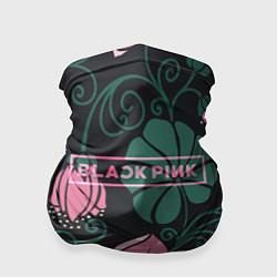 Бандана Black Pink: Delicate Flowers