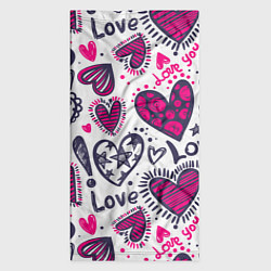 Бандана-труба Love - pink hearts, цвет: 3D-принт — фото 2