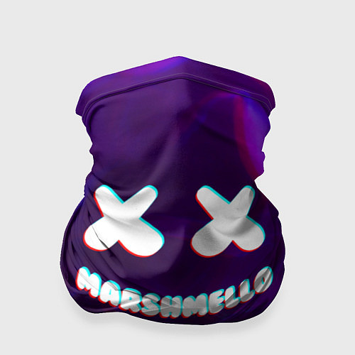Бандана Marshmello: Violet Glitch / 3D-принт – фото 1