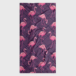 Бандана-труба Фиолетовые фламинго, цвет: 3D-принт — фото 2