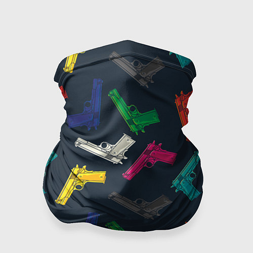 Бандана Разноцветные пистолеты / 3D-принт – фото 1