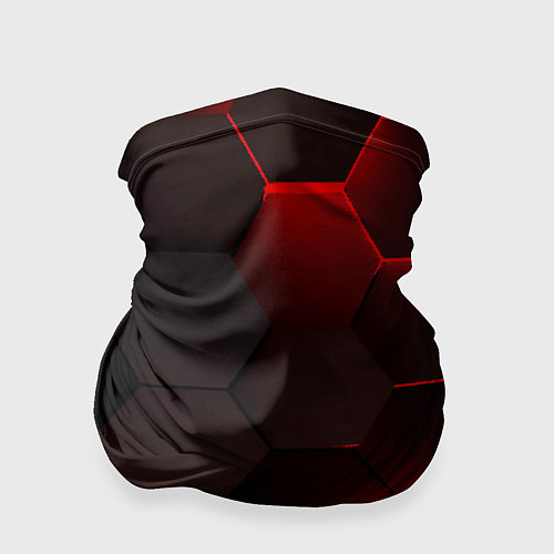 Бандана Красные абстрактные плиты / 3D-принт – фото 1