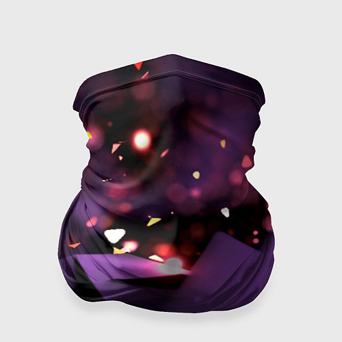 Бандана Фиолетовая абстракция с блестками / 3D-принт – фото 1