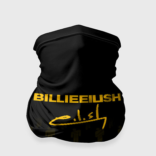Бандана Billie Eilish: Yellow & Black Autograph / 3D-принт – фото 1