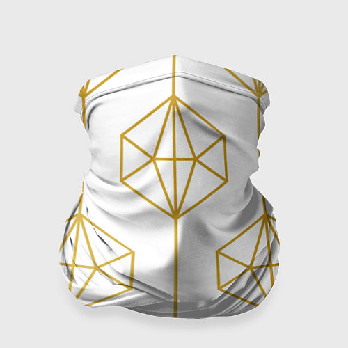 Бандана Геометрический орнамент золото / 3D-принт – фото 1