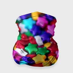 Бандана-труба Разноцветные звездочки звезды, цвет: 3D-принт