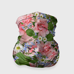 Бандана-труба Цветы, цвет: 3D-принт