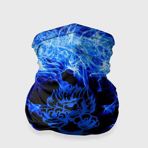 Бандана Лев в синем пламени / 3D-принт – фото 1