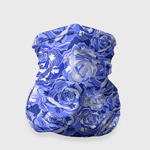Бандана Голубые и синие розы / 3D-принт – фото 1