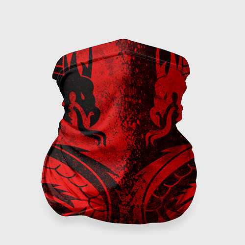 Бандана BLACK RED DRAGONS TATOO / 3D-принт – фото 1