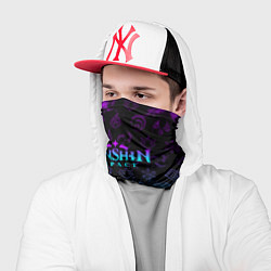 Бандана-труба GENSHIN IMPACT НЕОНОВЫЙ ОГОНЬ, цвет: 3D-принт — фото 2