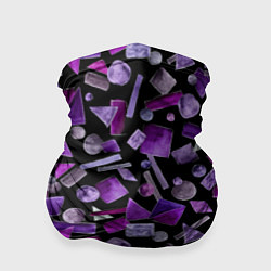 Бандана-труба Геометрический фиолетовый, цвет: 3D-принт