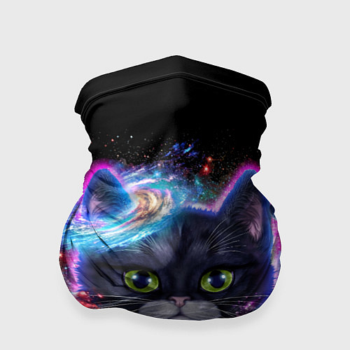 Бандана Космический котик и планеты / 3D-принт – фото 1