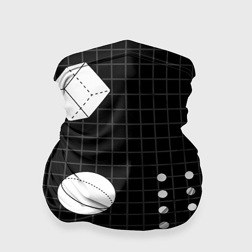 Бандана Черно-белые фигуры 3D / 3D-принт – фото 1