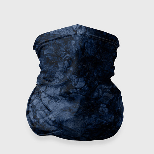 Бандана Темно-синяя текстура камня / 3D-принт – фото 1