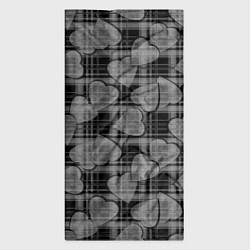 Бандана-труба Черно-серый клетчатый узор, цвет: 3D-принт — фото 2
