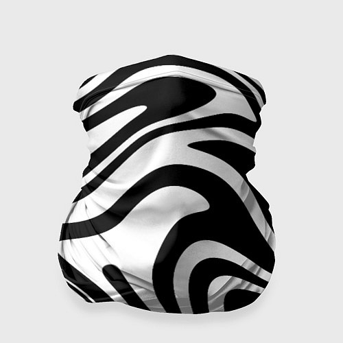 Бандана Черно-белые полосы Black and white stripes / 3D-принт – фото 1
