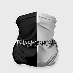 Бандана-труба Phasmophobia logo чб, цвет: 3D-принт