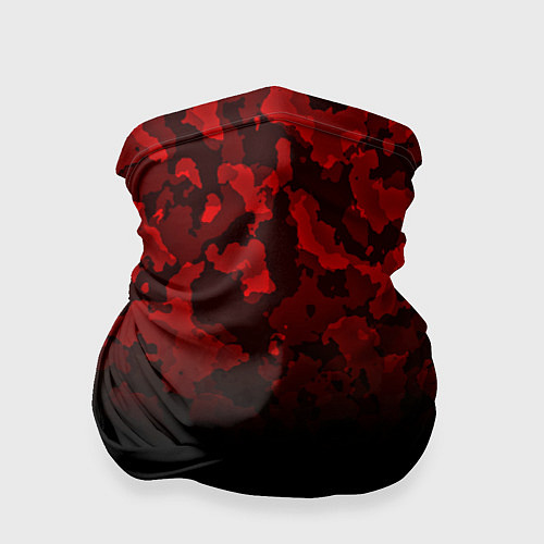 Бандана BLACK RED CAMO RED MILLITARY / 3D-принт – фото 1
