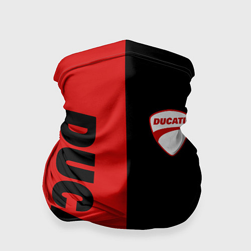 Бандана DUCATI BLACK RED BACKGROUND / 3D-принт – фото 1