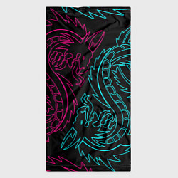 Бандана-труба НЕОНОВЫЕ ДРАКОНЫ NEON DRAGON, цвет: 3D-принт — фото 2