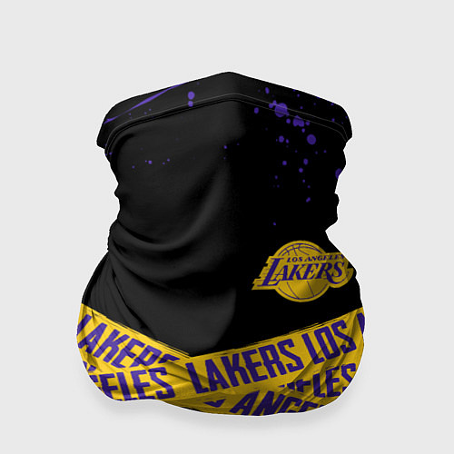 Бандана LAKERS LOGO БРЫЗГИ КРАСОК / 3D-принт – фото 1