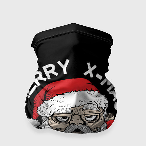 Бандана Merry x - mas Плохой дед мороз / 3D-принт – фото 1
