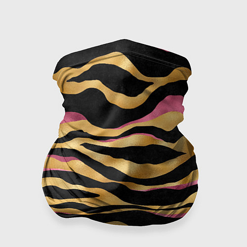 Бандана Тигровый окрас Gold Pink / 3D-принт – фото 1