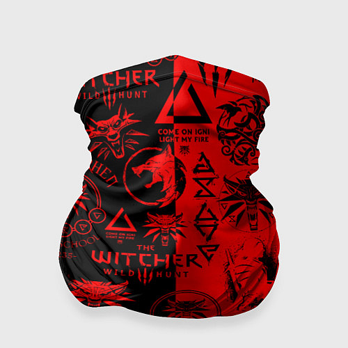 Бандана THE WITCHER LOGOBOMBING BLACK RED / 3D-принт – фото 1