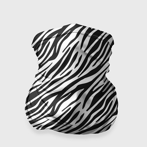 Бандана Чёрно-Белые полоски Зебры / 3D-принт – фото 1