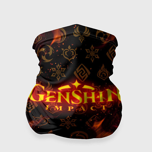 Бандана GENSHIN IMPACT FIRE SYMBOL ОГНЕННАЯ СТИХИЯ / 3D-принт – фото 1