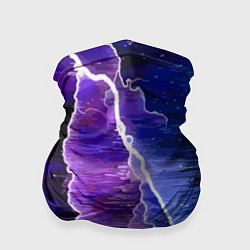 Бандана-труба Космическая молния, глитч, цвет: 3D-принт