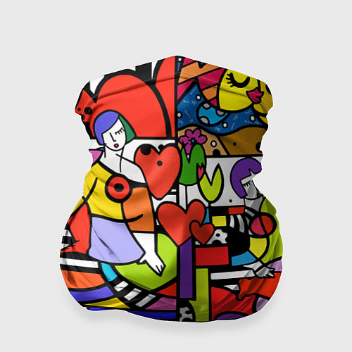 Бандана Romero Britto - love collage / 3D-принт – фото 1