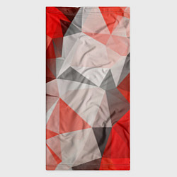 Бандана-труба Красно-серая геометрия, цвет: 3D-принт — фото 2