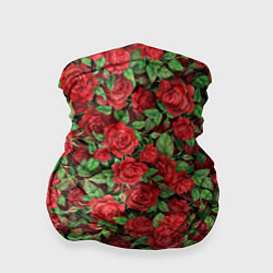 Бандана-труба Букет алых роз, цвет: 3D-принт