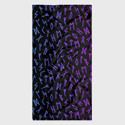 Бандана-труба Рунический алфавит Neon pattern, цвет: 3D-принт — фото 2
